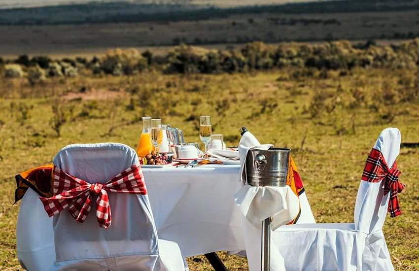 Sarova Mara Game Camp - Luxury Safari Camp in the Masai Mara 29 Bush dining at Sarova Mara