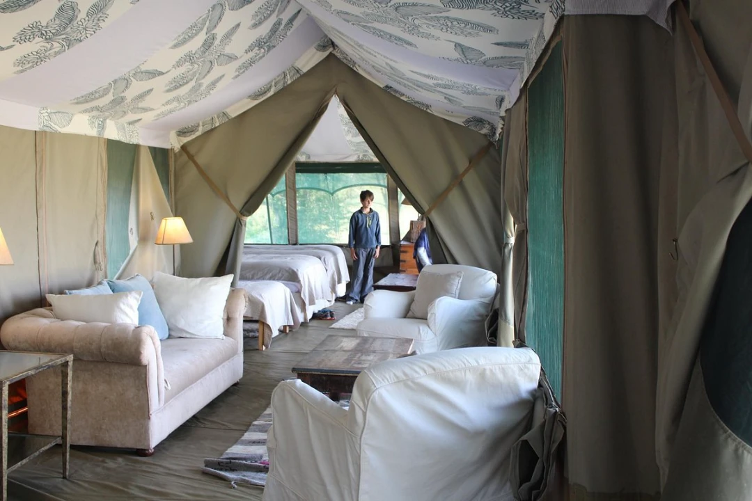 Richard River Camp 1 tented room at Richard's River Camp