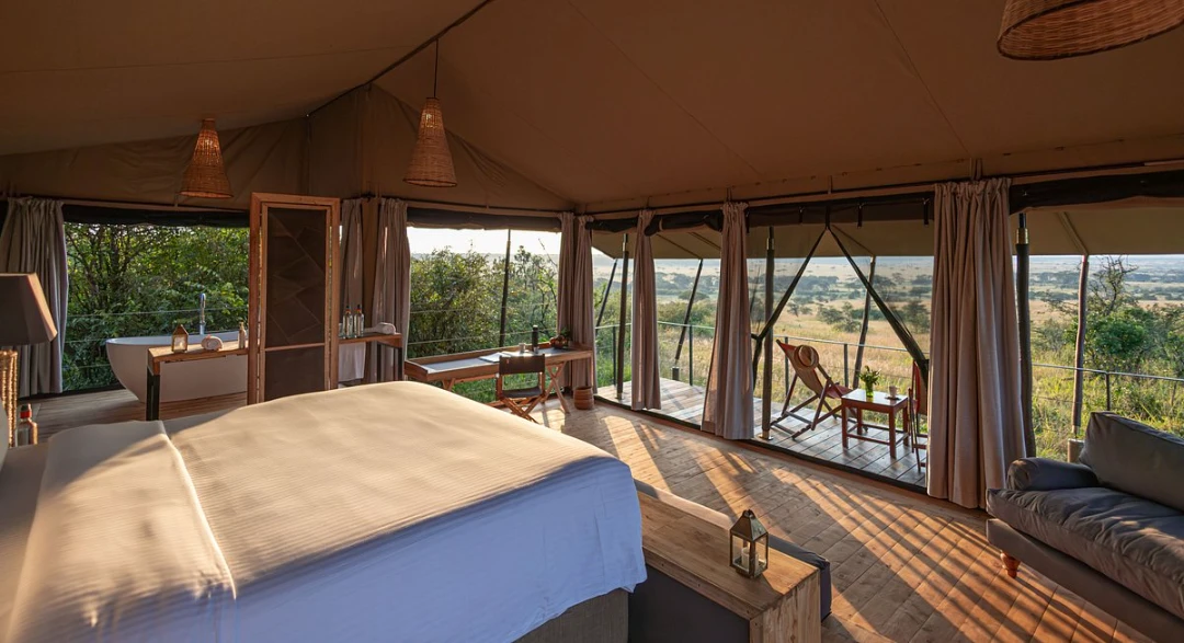 Interior of the tent