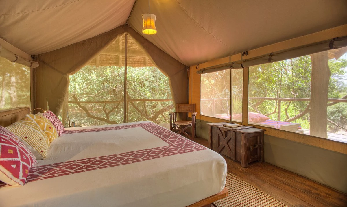 Basecamp Masai Mara Overview - Review, Photos, Rates & More 1 The interior of a tent at basecamp