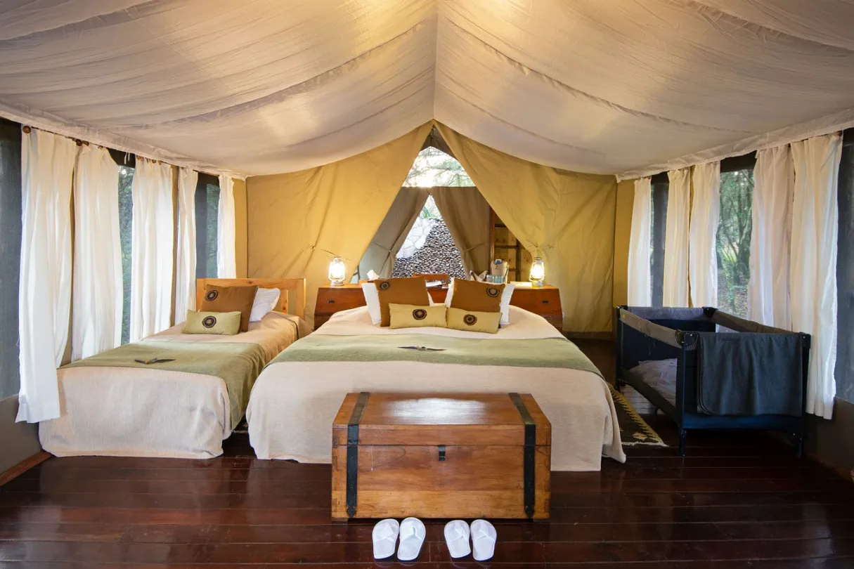 Family tent in Karen Blixen at Masai Mara